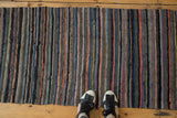  Vintage Scandanavian Rag Rug Runner / Item 3147 image 2