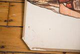 Vintage school fish diagram's bottom left corner with creased paper and aged wear.