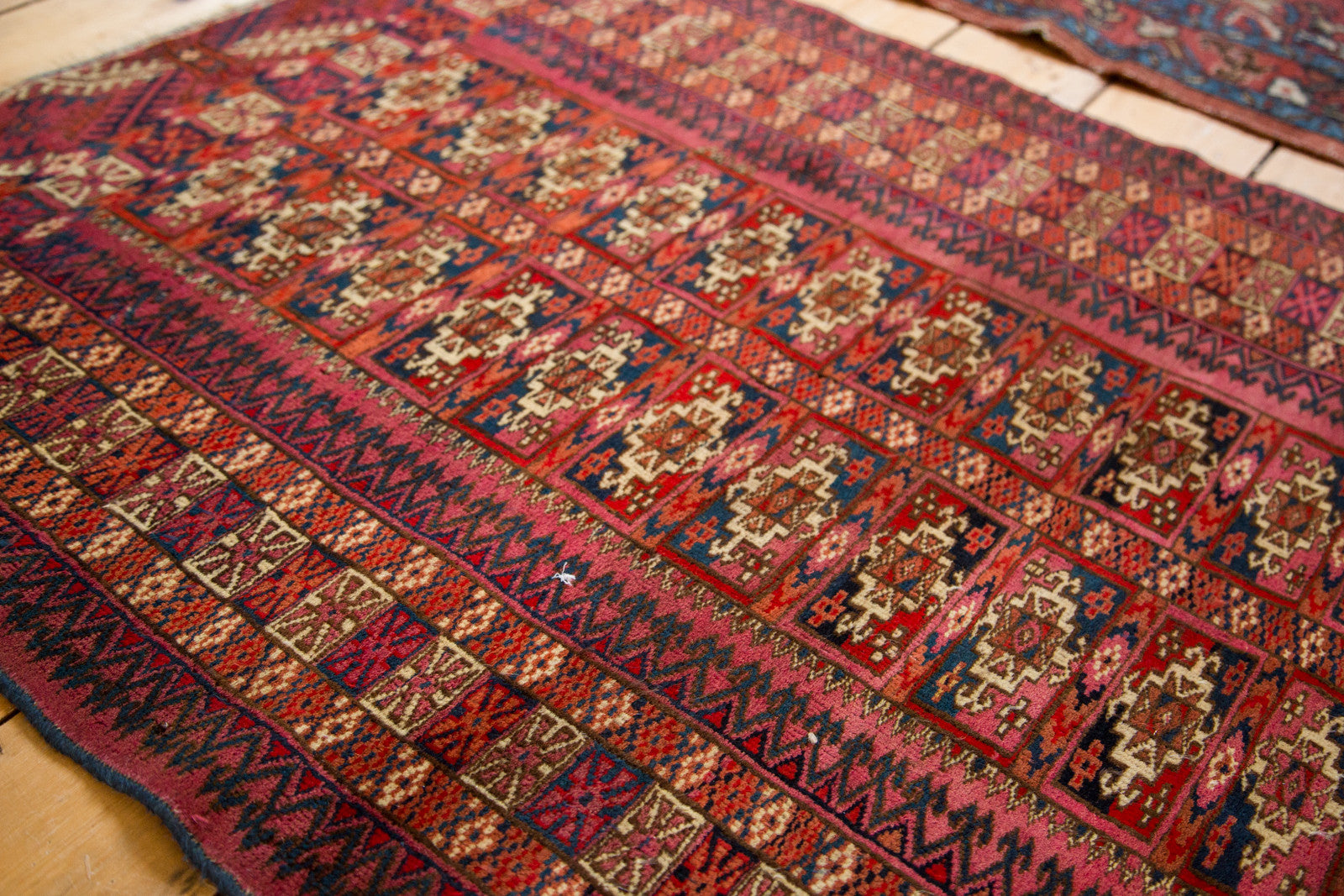 Vintage Turkmen Square Rug