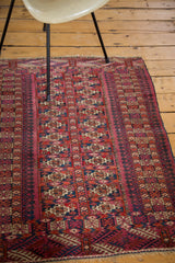 Vintage Turkmen Square Rug