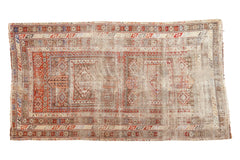 Antique Distressed Caucasian Rug