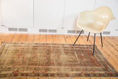 Antique Distressed Caucasian Rug