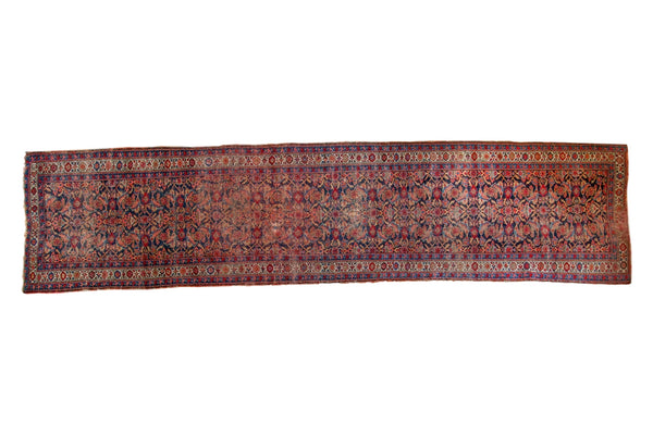 Vintage Distressed Bijar Rug Runner