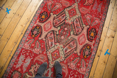 Antique Distressed Karabagh Rug Runner