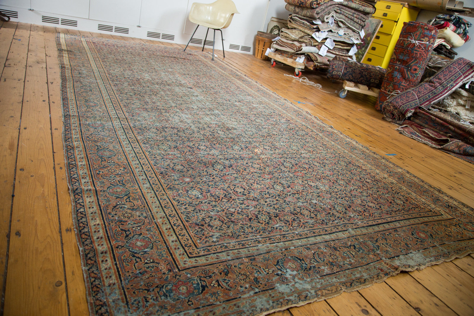 Antique Distressed Doroksh Gallery Rug Runner