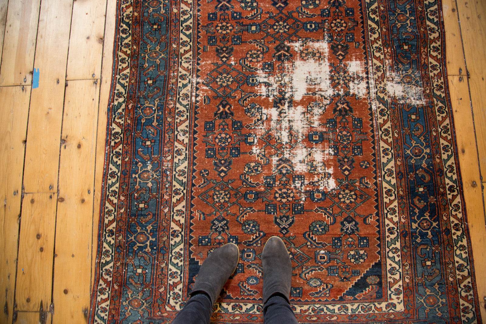Vintage Distressed Malayer Rug