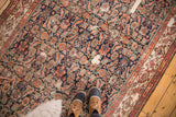 Vibrant allover Herati design and unique time-softened border of the antique Fereghan carpet.