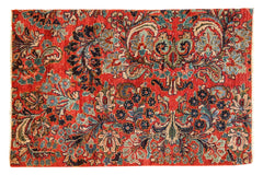 Vintage Sarouk Fragment Rug