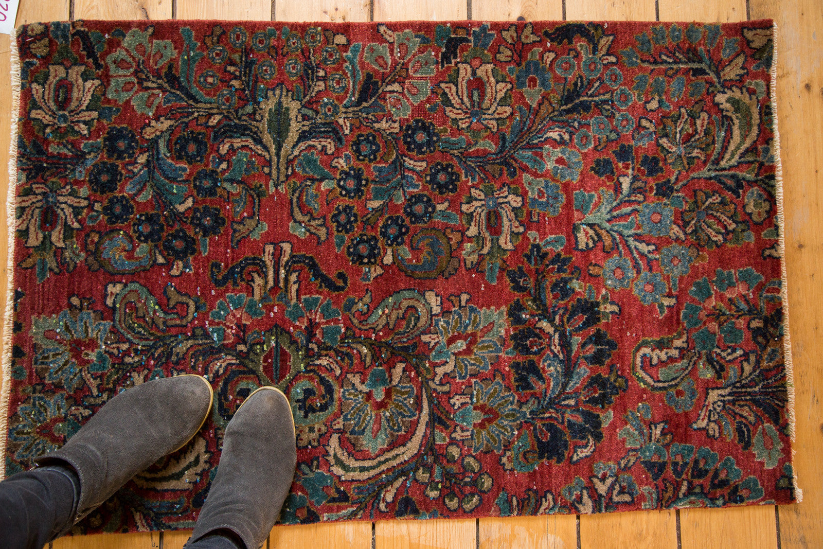 Vintage Sarouk Fragment Rug