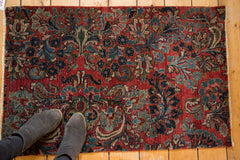 Vintage Sarouk Fragment Rug