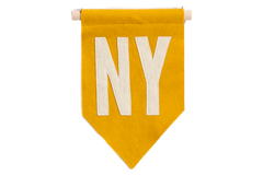NY Felt Flag Mustard Yellow // ONH Item 3223