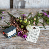 Reclaimed Leather Book Necklace Lagoon and Copper // ONH Item 3228 Image 1