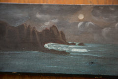 Vintage Sea Painting with Moon // ONH Item 3297 Image 2
