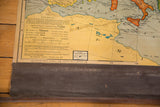 Vintage Cram's pull down map legend, 'Markable-Washable Surface' detail, and lower dowel.
