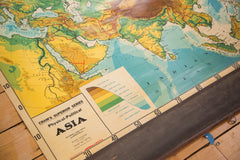 Cram's Political Series Physical-Political large pull down map of Asia