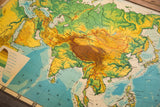 Vintage Cram's Asia map section of the Indian Ocean and elevation legend.