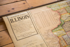 Vintage Cram's Superior Series Map of Illinois 1930
