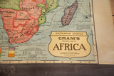 Vintage Cram's Map of Africa title banner, legend, and muted land tones.
