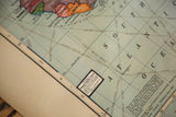 Vintage Cram's Pull Down Map border with 