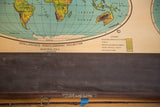 Vintage Cram's map lower section with Mollweide's projection title and roller.