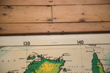 Upper detail of vintage Cram's Australia map showing 