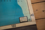 Vintage Cram's map detail showing markable surface label and bottom edge discoloration.