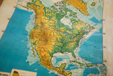 Vintage Cram's map detail showing Central and Eastern North America topography.