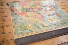 Vintage Cram's Pull Down Map of the United States // ONH Item 3309 Image 2