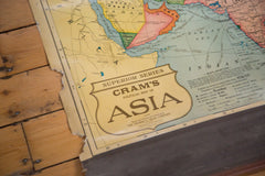 Cram's 1930s Vintage Political Pull Down Map of Asia