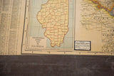 Detail of vintage Cram's Illinois map, showing Congressional District title and Markable-Washable Surface label.