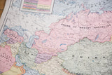 Vintage Cram's map segment featuring the Soviet Union, China, and Middle Eastern nations.
