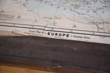 Vintage Cram's Map of Europe, 1937 edition, with a prominent torn title band.