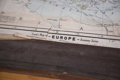 Cram's Vintage 1937 Pull Down Hanging Map of Europe / European Continent 