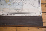 Worn lower section of the vintage 1937 Cram's Europe map, displaying title and paper distress.