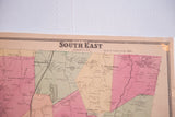 Title block and scale detail on an antique map of Southeast, Putnam County, New York.