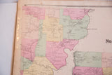 Antique map detail of Somers, New York, with Purdy's Station and Croton River.