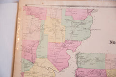 Antique map of small NY towns