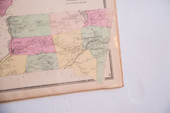 Vintage map of Somers New York and North Salem NY