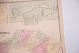 Antique North Castle NY map detail: Byram Lake, roads, and late 19th century land divisions.