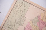 Upper left section of the antique Armonk and North Castle map with Wampus River.