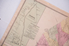 Antique map of two small Westchester New York towns Armonk and North Castle