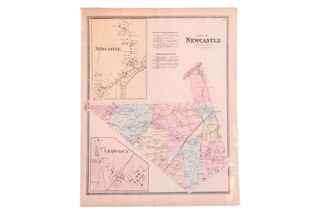 Antique map of North Castle and Chappaqua New York