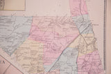 Close-up of the antique map detail: Chappaqua roads, property lines, and settlements.
