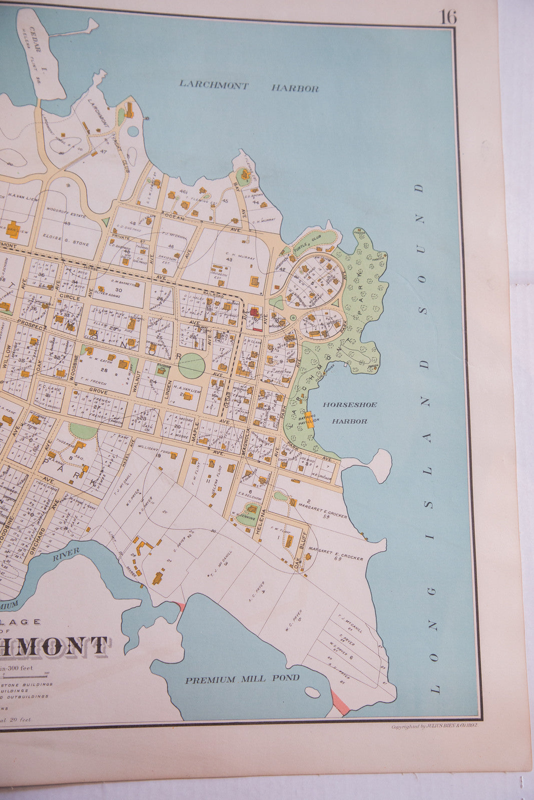 Antique Larchmont NY Map