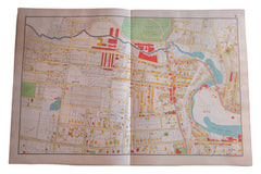 Antique map of Yonkers New York just outside of New York City in Westchester County NY