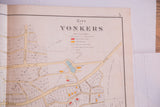 Antique Yonkers map title, circa 1893 legend, and Park Hill neighborhood detail.