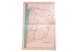 Antique Greenburgh NY map detailing towns in Westchester County, Hudson River, and red borders, 20.5x30.5 inches.