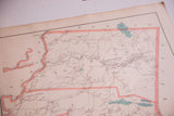 Detail of antique map featuring Salem Center, North Salem, and Waccabuc Lake.