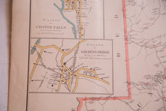Vintage paper map of Pound Ridge Lewisboro and North Salem New York