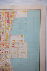 Beautiful and detailed map of the city of Yonkers NY showing buildings, the Hudson River, roads, and more.